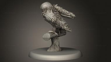 Animal figurines (Beast Owl, STKJ_4115) 3D models for cnc