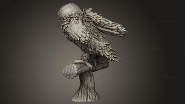 Animal figurines (Beast Owl, STKJ_4116) 3D models for cnc