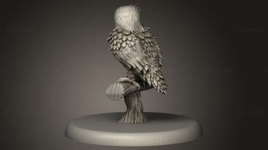 Animal figurines (Beast Owl, STKJ_4117) 3D models for cnc