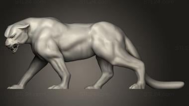 Animal figurines (Beast Panther, STKJ_4119) 3D models for cnc