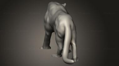 Animal figurines (Beast Panther, STKJ_4120) 3D models for cnc