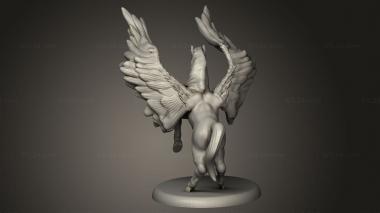 Animal figurines (Beast Pegasus, STKJ_4121) 3D models for cnc