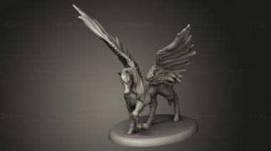 Animal figurines (Beast Pegasus, STKJ_4122) 3D models for cnc