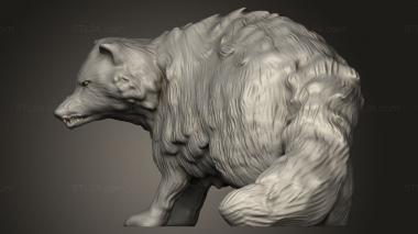 Animal figurines (Beast Raccoon, STKJ_4128) 3D models for cnc