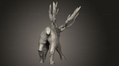 Animal figurines (Beast Stag, STKJ_4139) 3D models for cnc