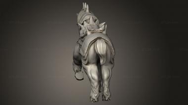 Animal figurines (Beast War Horse, STKJ_4148) 3D models for cnc