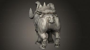 Animal figurines (Beast War Ram base, STKJ_4151) 3D models for cnc