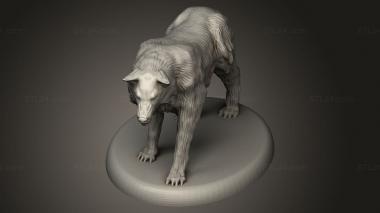 Animal figurines (Beast Wolf, STKJ_4153) 3D models for cnc