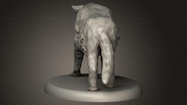 Animal figurines (Beast Wolf, STKJ_4153) 3D models for cnc