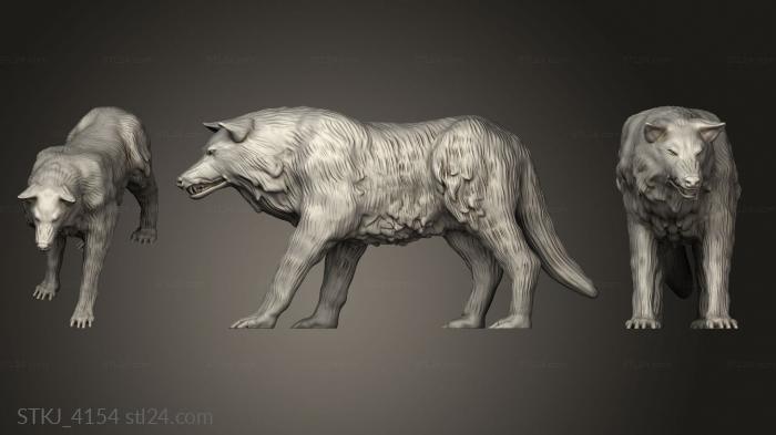 Статуэтки животных (STKJ_4154) 3D модель для ЧПУ станка