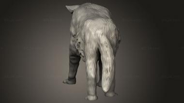 Animal figurines (Beast Wolf, STKJ_4154) 3D models for cnc