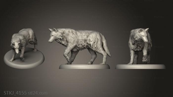 Статуэтки животных (STKJ_4155) 3D модель для ЧПУ станка