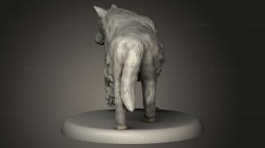 Animal figurines (Beast Wolf, STKJ_4155) 3D models for cnc