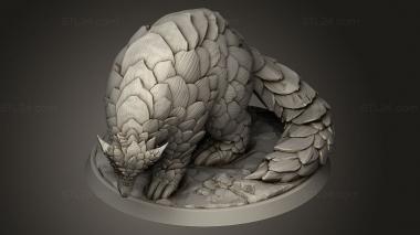 Animal figurines (Fantasy Journey to Nidavellir Giant Pangolin, STKJ_4162) 3D models for cnc