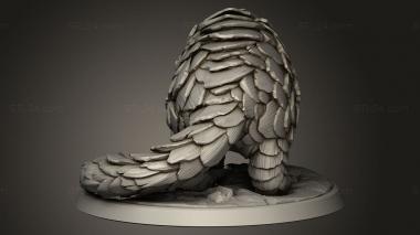 Animal figurines (Fantasy Journey to Nidavellir Giant Pangolin, STKJ_4162) 3D models for cnc