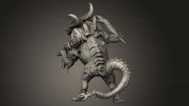 Animal figurines (Fantasy manticore, STKJ_4163) 3D models for cnc