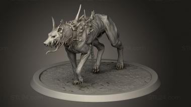 Animal figurines (Fear Old god Corrupt Dog Roam Mutant, STKJ_4173) 3D models for cnc