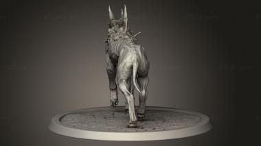 Animal figurines (Fear Old god Corrupt Dog Roam Mutant, STKJ_4173) 3D models for cnc