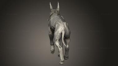 Animal figurines (Fear Old god Corrupt Dog Roam, STKJ_4174) 3D models for cnc