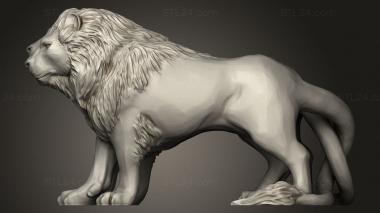 Animal figurines (Figurine Wondrous Power Gold Lions, STKJ_4190) 3D models for cnc