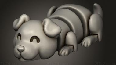 Animal figurines (Flexibles Perro, STKJ_4206) 3D models for cnc