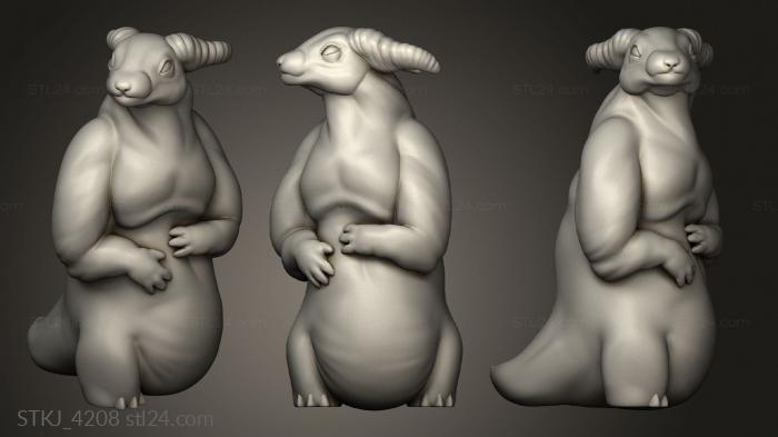 Animal figurines (STKJ_4208) 3D models for cnc