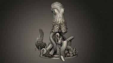 Animal figurines (Flying octo, STKJ_4209) 3D models for cnc