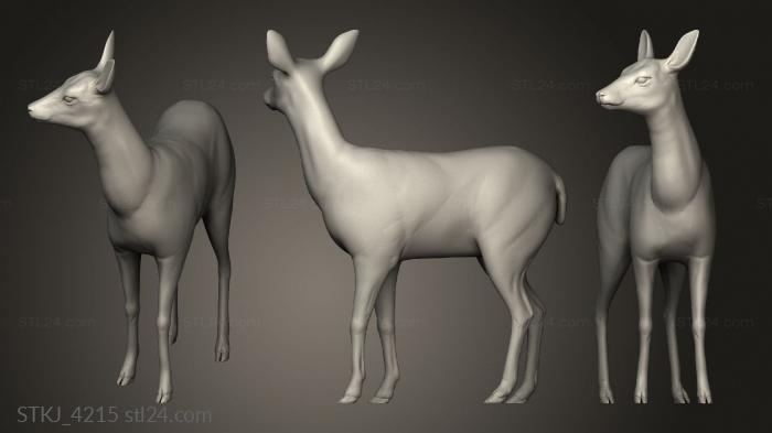 Статуэтки животных (STKJ_4215) 3D модель для ЧПУ станка