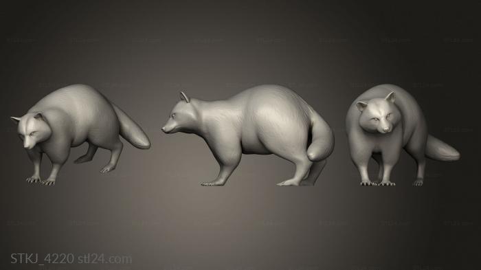 Статуэтки животных (STKJ_4220) 3D модель для ЧПУ станка