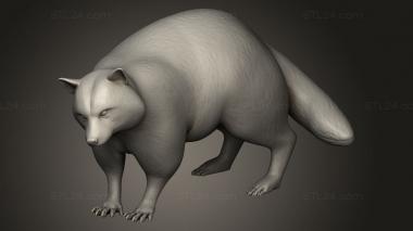 Animal figurines (Forest Racoon, STKJ_4220) 3D models for cnc