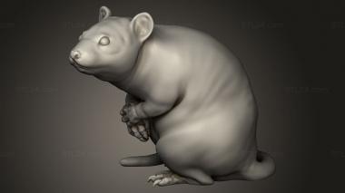 Animal figurines (Forest Rat, STKJ_4221) 3D models for cnc