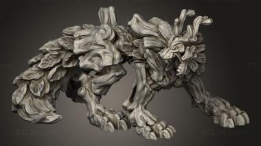 Animal figurines (Forest Wolf, STKJ_4223) 3D models for cnc