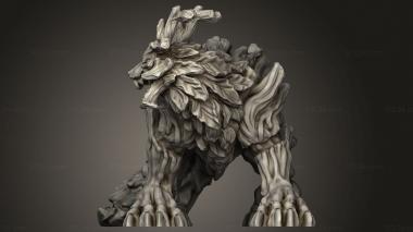 Animal figurines (Forest Wolf, STKJ_4223) 3D models for cnc