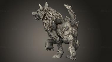 Animal figurines (Friends Dire Wolf, STKJ_4227) 3D models for cnc