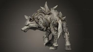 Animal figurines (Friends Dire Wolf, STKJ_4228) 3D models for cnc