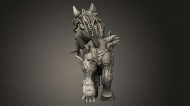 Animal figurines (Frost Lands Dire Wolves Wolf, STKJ_4243) 3D models for cnc