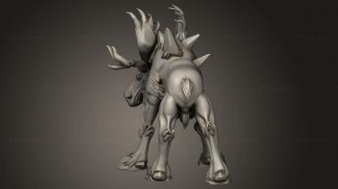 Animal figurines (Frost Lands White Moose, STKJ_4247) 3D models for cnc