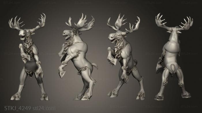 Animal figurines (Frost Lands White Moose Spike, STKJ_4249) 3D models for cnc