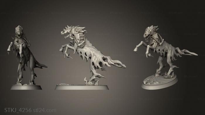 Animal figurines (Geistmare Reapers Rider, STKJ_4256) 3D models for cnc