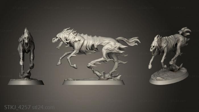 Animal figurines (Geistmare Reapers Rider, STKJ_4257) 3D models for cnc