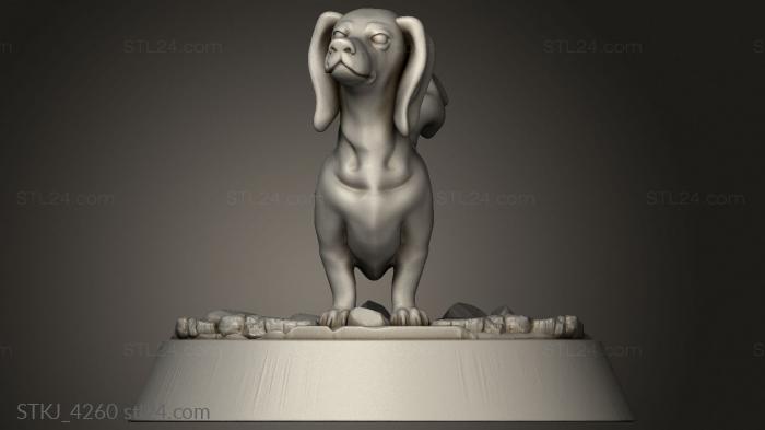 Animal figurines (Ghosts Ghost Dog, STKJ_4260) 3D models for cnc