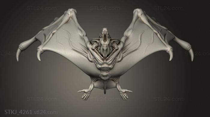 Animal figurines (Giant Bats Giant Bat, STKJ_4261) 3D models for cnc