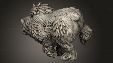 Animal figurines (Giant Bears Bear Running, STKJ_4263) 3D models for cnc