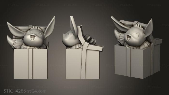 Animal figurines (gift box eevee MPP gift Multi, STKJ_4285) 3D models for cnc