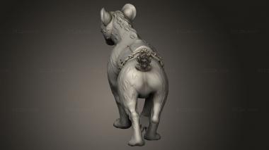 Animal figurines (Goblin Hyena Mount, STKJ_4302) 3D models for cnc