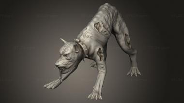 Animal figurines (Gravehounds Dog, STKJ_4323) 3D models for cnc