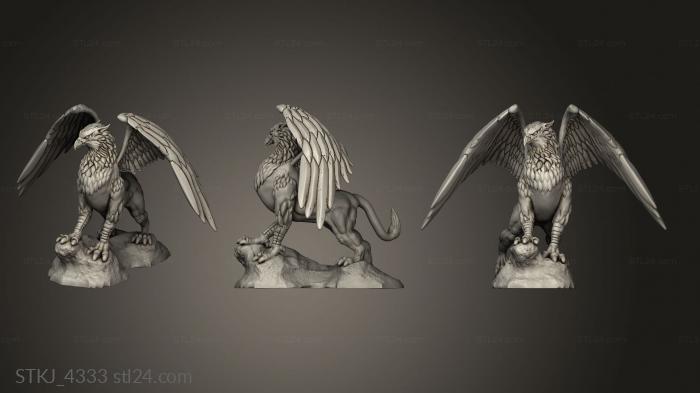 Animal figurines (Griffin, STKJ_4333) 3D models for cnc