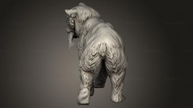 Animal figurines (Grizzly salmon, STKJ_4336) 3D models for cnc