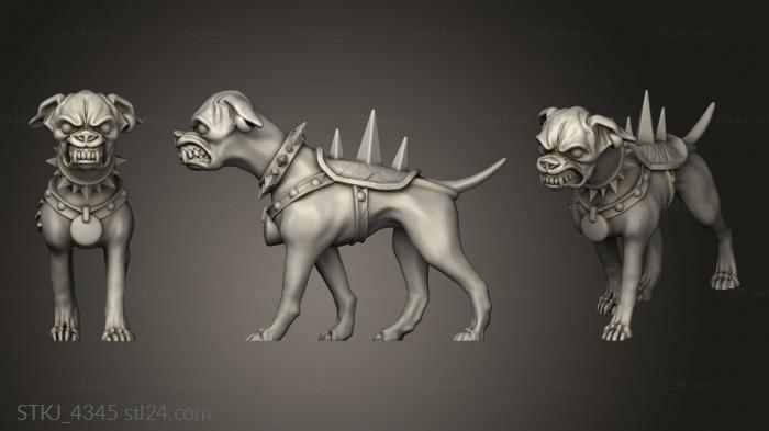 Animal figurines (Halflings Witch Hunters CHIHUA WARG, STKJ_4345) 3D models for cnc