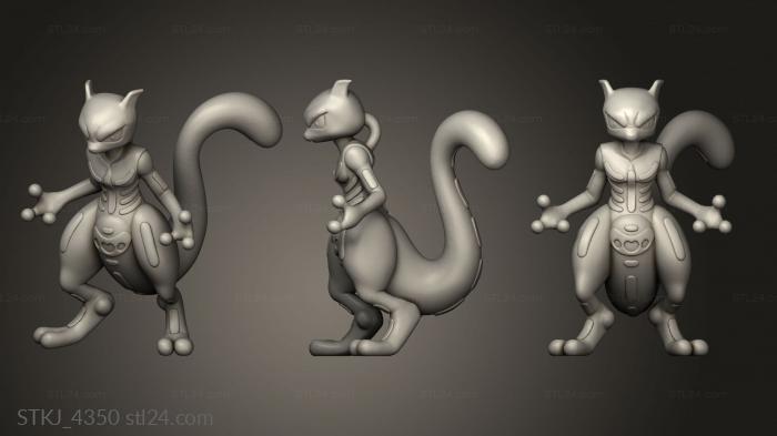 Animal figurines (Halloween Mewtwo, STKJ_4350) 3D models for cnc